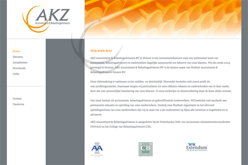 Screenshot website AKZ
