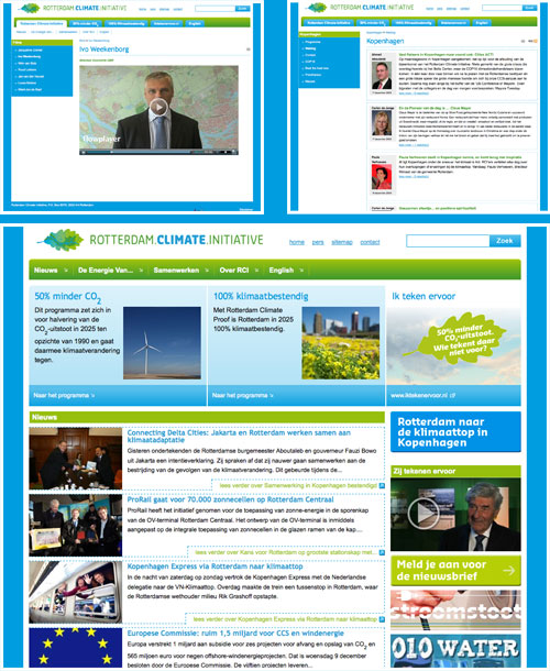 Screenshots Rotterdam Climate Initiative